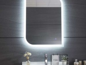 Καθρέπτης Μπάνιου Σκέτος Lola 77-6138 Με Φως Led Touch Led 60x80cm Clear Gloria