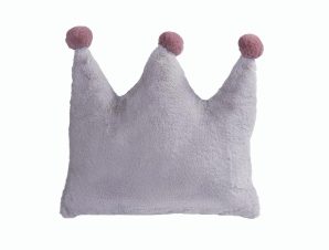 Γούνινο Διακοσμητικό Μαξιλάρι (40×40) Nef-Nef Baby Crown Grey